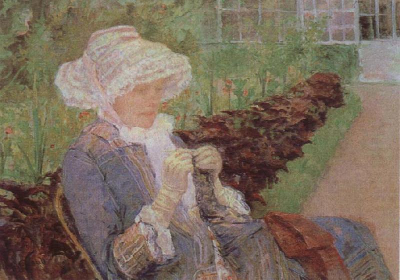 Mary Cassatt Lydia Crocheting in the Garden at Marly Germany oil painting art